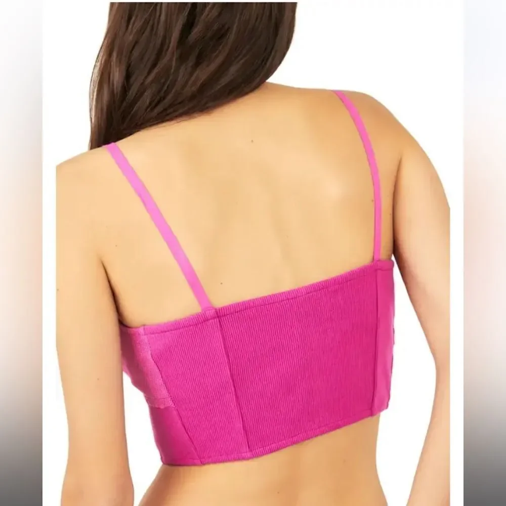 NWT- Free People Have My Heart Tank in Raspberry Sherbert -Size XS